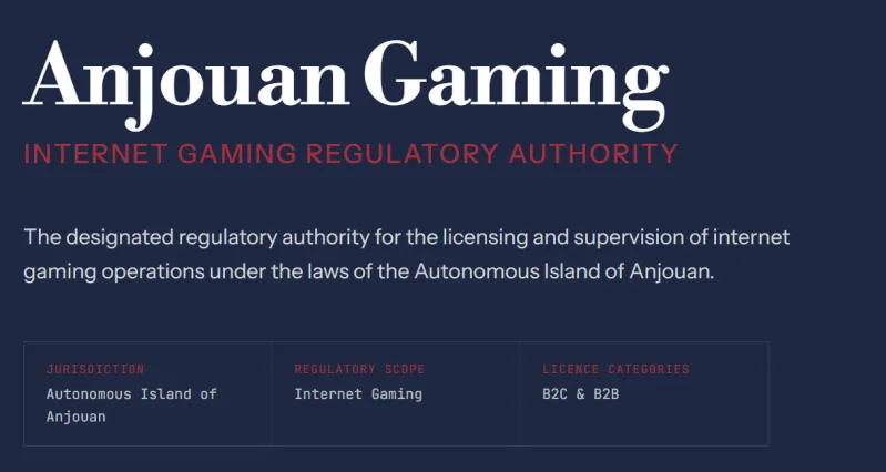 Anjouan Gaming Authority - licencja hazardowa