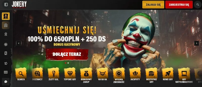 Jokery - kasyno z minimalnym depozytem 10 zl