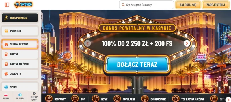 Wyns - nowe kasyno online