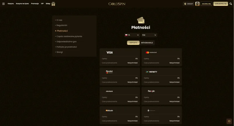 Goldspin - kasyno na prawdziwe pieniądze